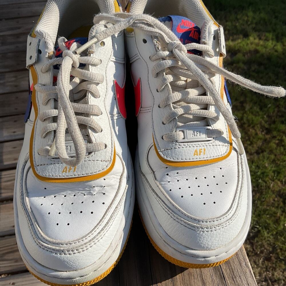 Nike Air Force 1 Shadow Shoes Womens Size 7.5 Multicolor Sneakers CI0919-105